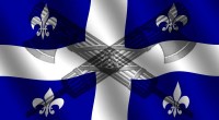 Quebec Flag fasces symbol